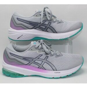 ASICS GT-1000 Womens Running Shoes Grey Purple Teal 1012B197 Size 7.5